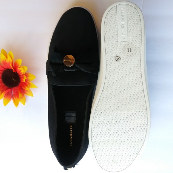 🆕 LIZ CLAIRBORN LOAFERS - BLACK & GOLD NWT - Picture 5 of 6